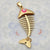 1 Piece 58*20*6MM Metal Fish Bone Pendant