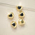 1 Piece 7 * 8mm Copper Zircon Heart Shape Beads