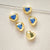 1 Piece 7 * 8mm Copper Zircon Heart Shape Beads