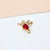 1 Piece 7 * 9mm 8*11mm Copper Zircon Gold Plated Star Bird Pendant