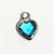 1 Piece 7 * 9mm Copper Glass Birthstone Heart Shape Pendant