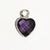 1 Piece 7 * 9mm Copper Glass Birthstone Heart Shape Pendant