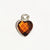 1 Piece 7 * 9mm Copper Glass Birthstone Heart Shape Pendant