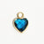 1 Piece 7 * 9mm Copper Glass Birthstone Heart Shape Pendant