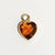 1 Piece 7 * 9mm Copper Glass Birthstone Heart Shape Pendant