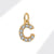 1 Piece 8*10mm Copper Zircon Letter Pendant