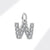 1 Piece 8*10mm Copper Zircon Letter Pendant