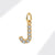 1 Piece 8*10mm Copper Zircon Letter Pendant