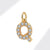 1 Piece 8*10mm Copper Zircon Letter Pendant