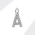 1 Piece 8*10mm Copper Zircon Letter Pendant