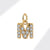 1 Piece 8*10mm Copper Zircon Letter Pendant