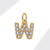 1 Piece 8*10mm Copper Zircon Letter Pendant