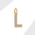 1 Piece 8*10mm Copper Zircon Letter Pendant