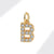 1 Piece 8*10mm Copper Zircon Letter Pendant