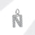 1 Piece 8*10mm Copper Zircon Letter Pendant