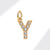 1 Piece 8*10mm Copper Zircon Letter Pendant