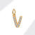 1 Piece 8*10mm Copper Zircon Letter Pendant