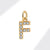 1 Piece 8*10mm Copper Zircon Letter Pendant