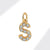 1 Piece 8*10mm Copper Zircon Letter Pendant