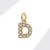 1 Piece 8*10mm Copper Zircon Letter Pendant