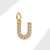 1 Piece 8*10mm Copper Zircon Letter Pendant