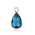 1 Piece 8 * 14mm Copper Glass Birthstone Water Droplets Pendant