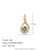 1 Piece 8.2*17.9mm 304 Stainless Steel Zircon 18K Gold Plated Water Droplets Pendant