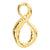 1 Piece 9 * 17mm 304 Stainless Steel 18K Gold Plated Infinity Pendant