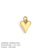 1 Piece 9*7mm 316 Stainless Steel  14K Gold Plated Heart Shape Polished Pendant