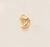 1 Piece 9.5*6.5mm Alloy Zircon 14K Gold Plated Moon Polished Pendant