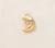 1 Piece 9.5*6.5mm Alloy Zircon 14K Gold Plated Moon Polished Pendant