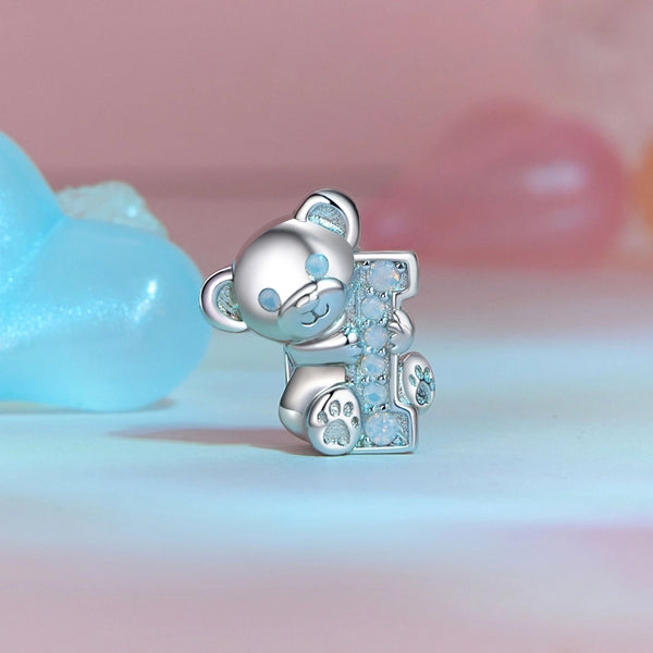 1 Piece 925 Sterling Silver Bear Beads Jewelry Accessories