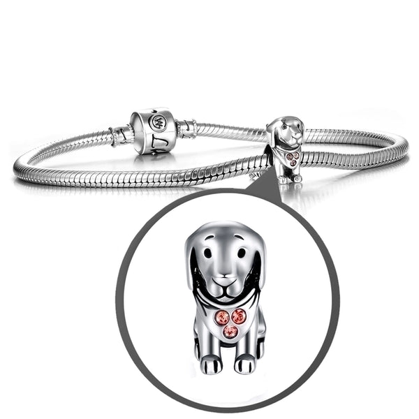 1 Piece 925 Sterling Silver Zircon Dog Jewelry Accessories