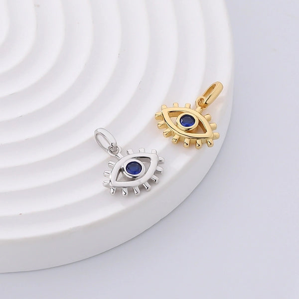 1 Piece 925 Sterling Silver Zircon Eye Pendant