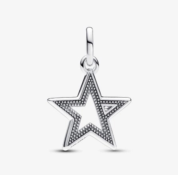 1 Piece 925 Sterling Silver Zircon Star Charms Jewelry Accessories