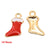 1 Piece Alloy Christmas Tree Santa Claus Christmas Socks Pendant