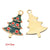 1 Piece Alloy Christmas Tree Santa Claus Christmas Socks Pendant