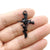 1 Piece Alloy Cross Rose Polished Pendant