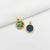 1 Piece Alloy Gold Plated Color Block Pendant