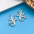 1 Piece Alloy Heart Shape Life Tree Bow Knot Pendant