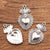 1 Piece Alloy Heart Shape Skull Pendant