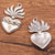 1 Piece Alloy Heart Shape Skull Pendant