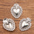 1 Piece Alloy Heart Shape Skull Pendant