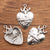 1 Piece Alloy Heart Shape Skull Pendant