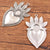 1 Piece Alloy Heart Shape Skull Pendant