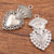 1 Piece Alloy Heart Shape Skull Pendant