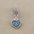 1 Piece Alloy Rhinestones Heart Shape Pendant