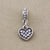 1 Piece Alloy Rhinestones Heart Shape Pendant