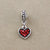 1 Piece Alloy Rhinestones Heart Shape Pendant