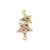 1 Piece Alloy Rhinestones Printing Pendant